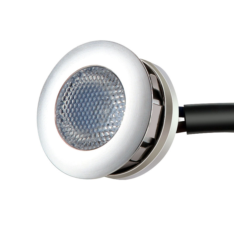 Compact natural aluminum LED range hood light